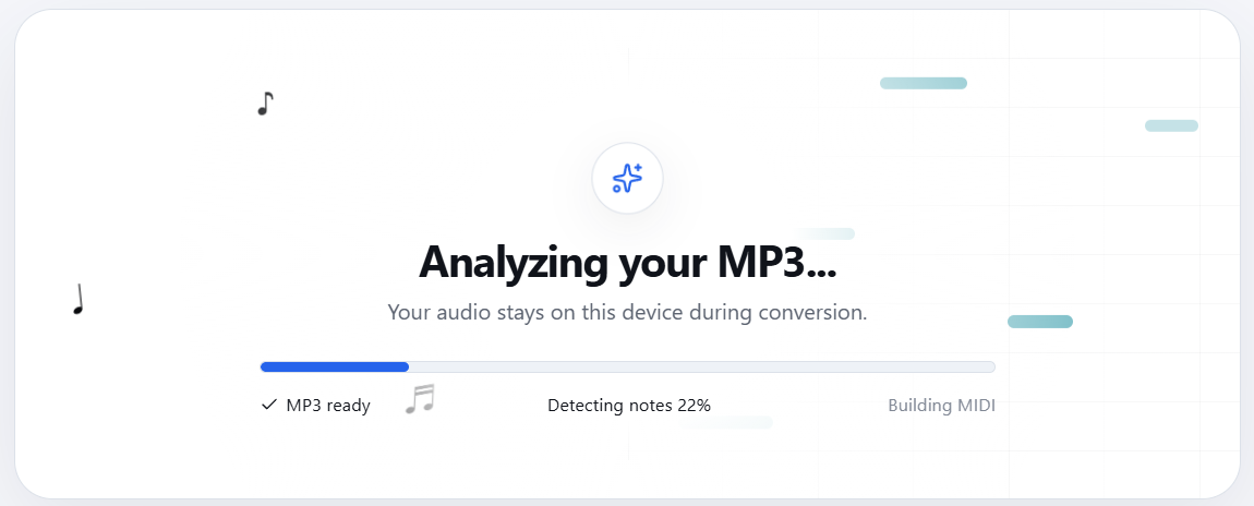 Rude Buster MP3 to MIDI conversion progress